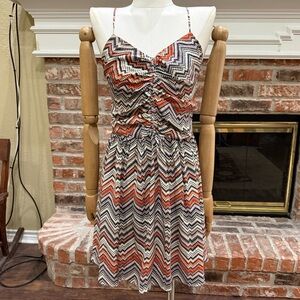 Parker Multicolor Chevron 100% Silk Mini Dress! / XS / Excellent condition